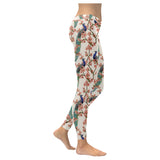 Peacock tropical flower pattern Women's Legging Fulfilled In US