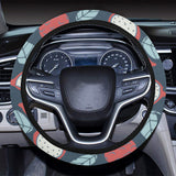 dragon fruits dark blue background Car Steering Wheel Cover
