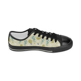 Seahorse shell starfish pattern background Kids' Boys' Girls' Low Top Canvas Shoes Black