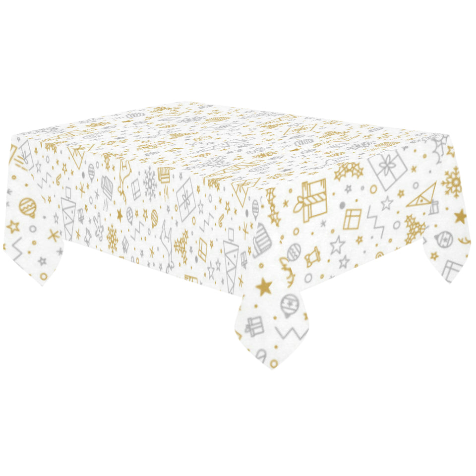 Christmas tree Christmas element Silver gold patte Tablecloth