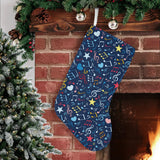 Music Notes Pattern Print Design 03 Christmas Stocking