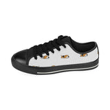 Cute beagle dog sleeping pattern Men's Low Top Canvas Shoes Black
