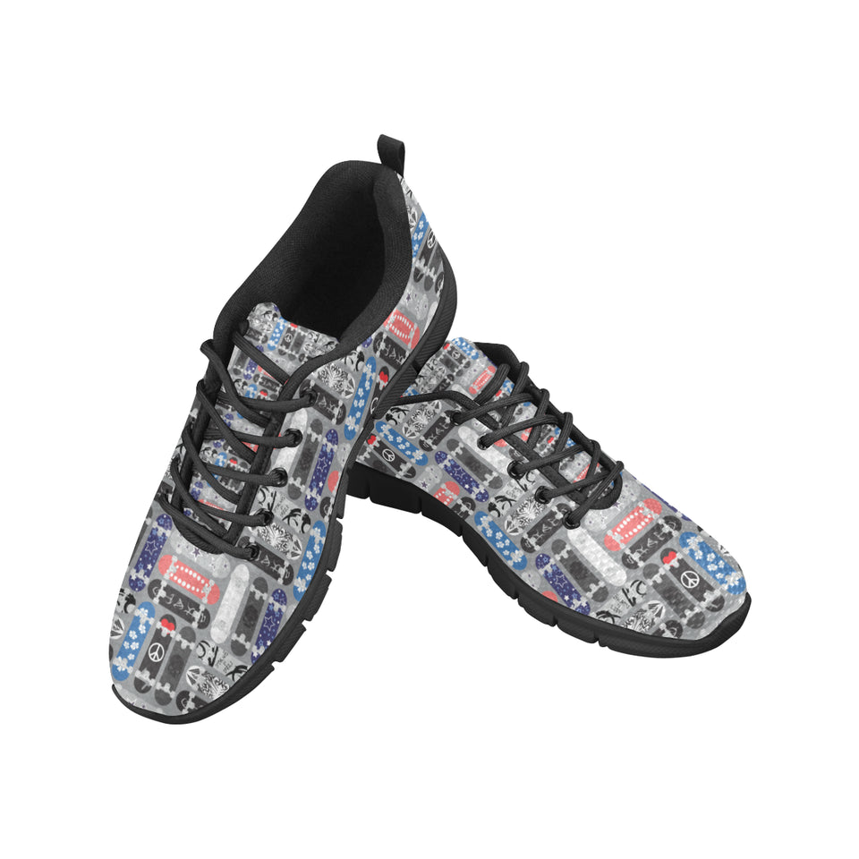 Skate Board Pattern Print Design 04 Women's Sneaker Shoes