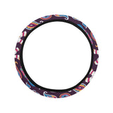 Elephant indian style ornament pattern Car Steering Wheel Cover