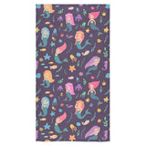 beautiful mermaid Fish jellyfish algae other marin Bath Towel