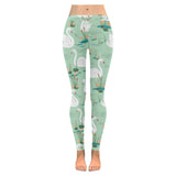 White swan lake pattern Women's Legging Fulfilled In US