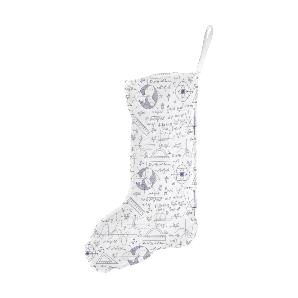 Math Pattern Print Design 03 Christmas Stocking