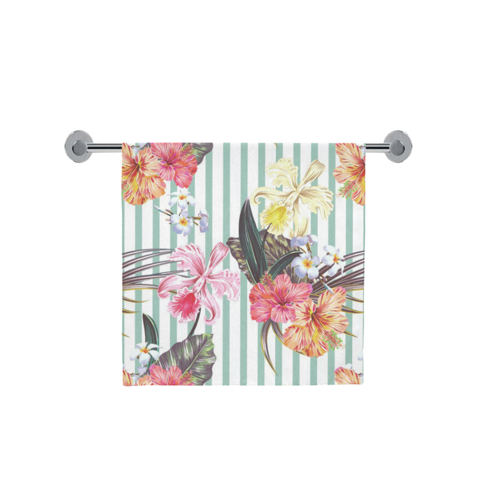 Colorful orchid flower pattern Bath Towel
