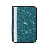 Snowflake pattern dark background Car Seat Belt Cover