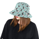 poodle dog green background Unisex Bucket Hat