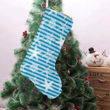 Starfish blue blackground Christmas Stocking