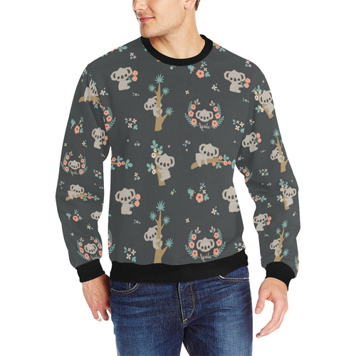 Cute koala pattern Men's Crew Neck Sweatshirt