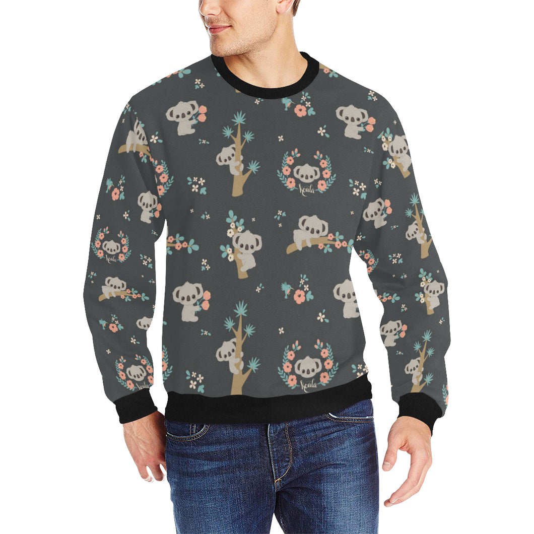 Cute koala pattern Men's Crew Neck Sweatshirt