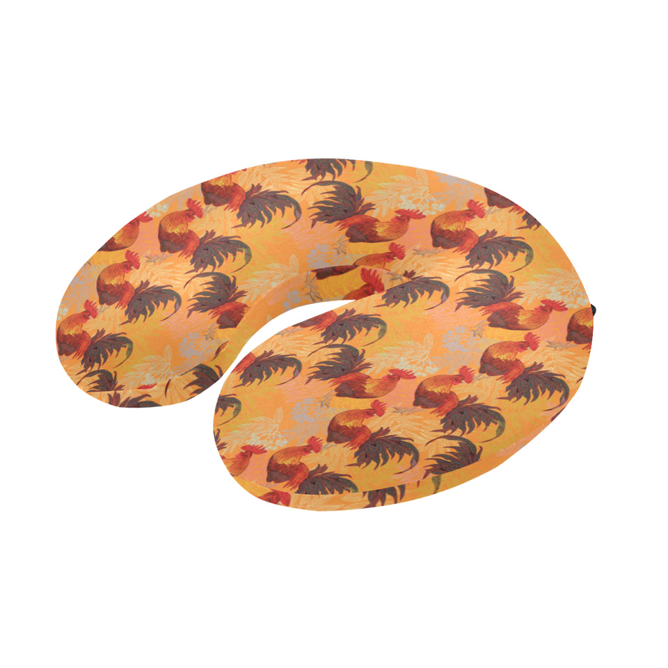 red rooster chicken cock pattern U-Shaped Travel Neck Pillow