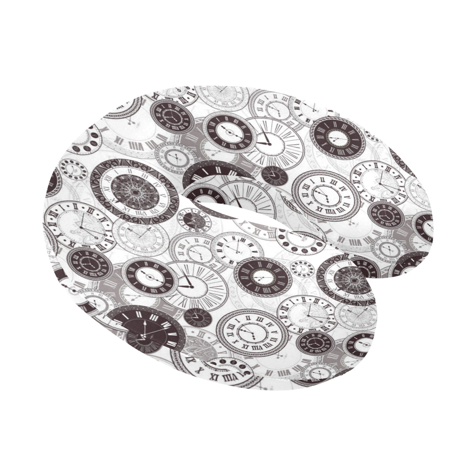 Classic vintage clock pattern U-Shaped Travel Neck Pillow