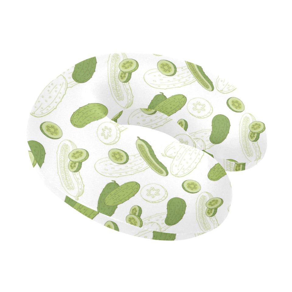 Cucumber sketch pattern U-Shaped Travel Neck Pillow