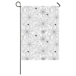 Spider web cobweb pattern white background House Flag Garden Flag