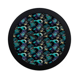 Dragon sea wave pattern Elegant Black Wall Clock
