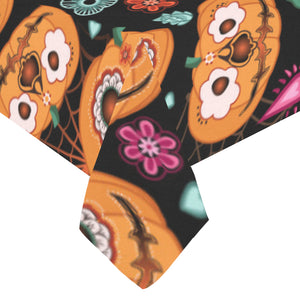 Pumpkin flowers spiderweb Halloween theme Tablecloth