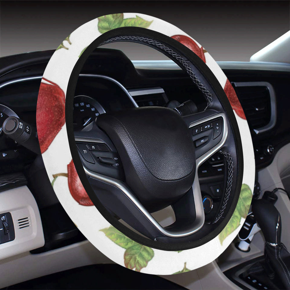 Red apples pattern Car Steering Wheel Cover
