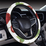 Red apples pattern Car Steering Wheel Cover