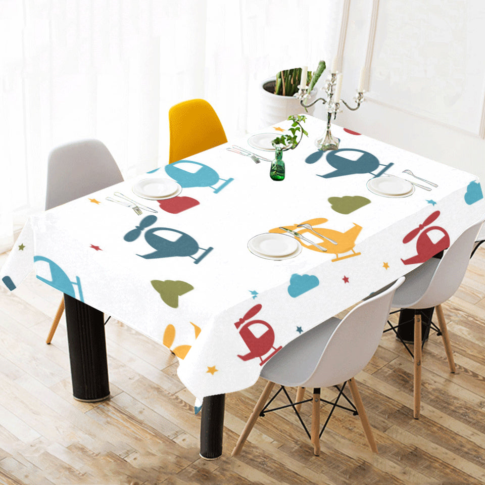 Colorful helicopter pattern Tablecloth