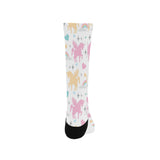 colorful unicorn rainbow heart pattern Crew Socks