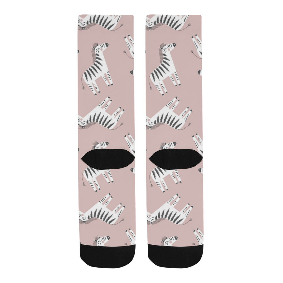 Cute zebra pattern Crew Socks