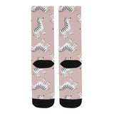 Cute zebra pattern Crew Socks