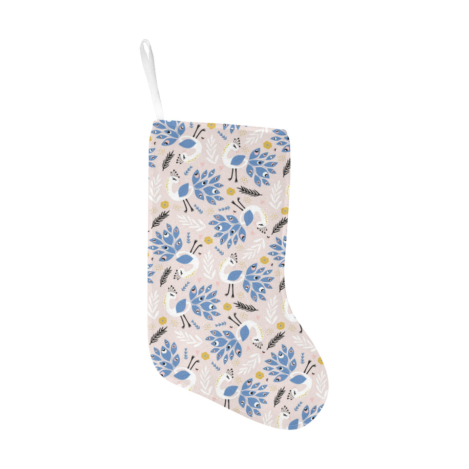 Cute peacock pattern Christmas Stocking