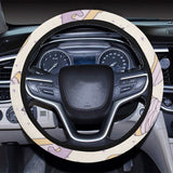 Cakes pies tarts muffins and eclairs purple bluebe Car Steering Wheel Cover