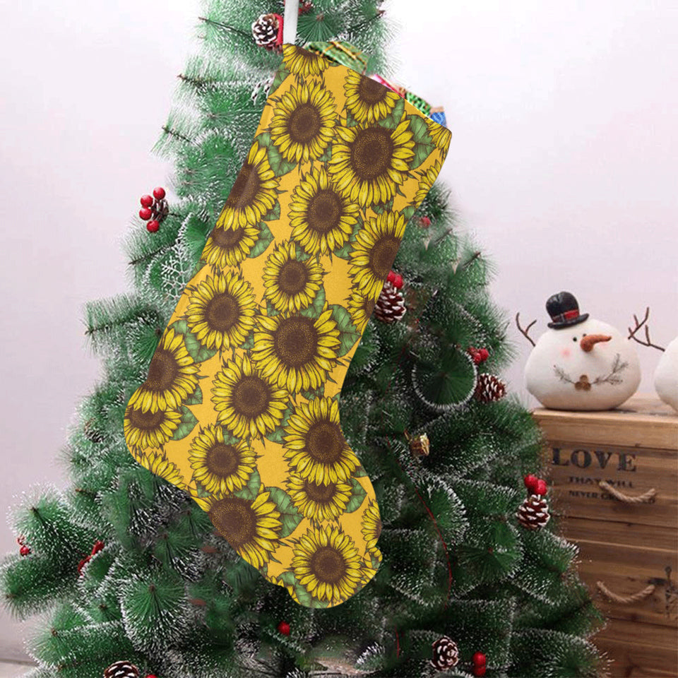 Sunflower pattern Christmas Stocking