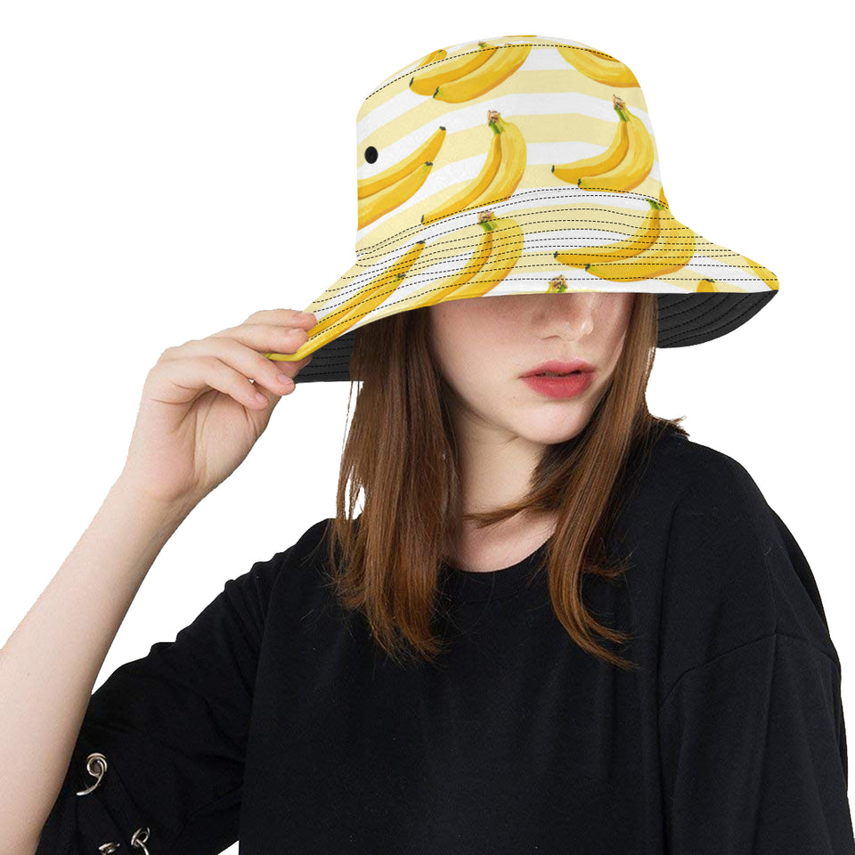 Banana pattern blackground Unisex Bucket Hat