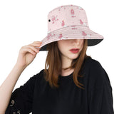 Poodle dog pink color theme Unisex Bucket Hat