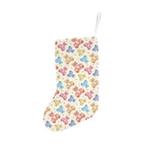 Teddy Bear Pattern Print Design 05 Christmas Stocking