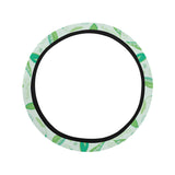 Green Peas Pattern Print Design 01 Car Steering Wheel Cover