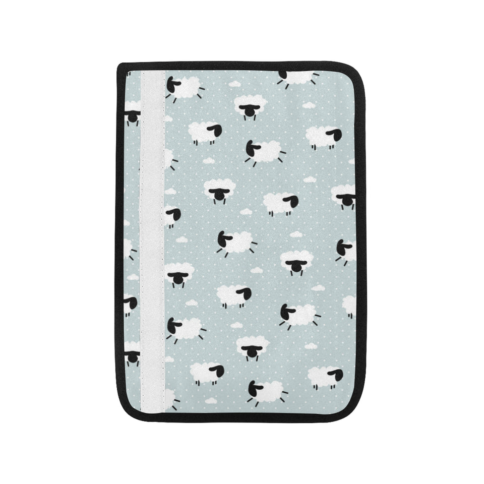 Sheep polka dot cloud pattern Car Seat Belt Cover