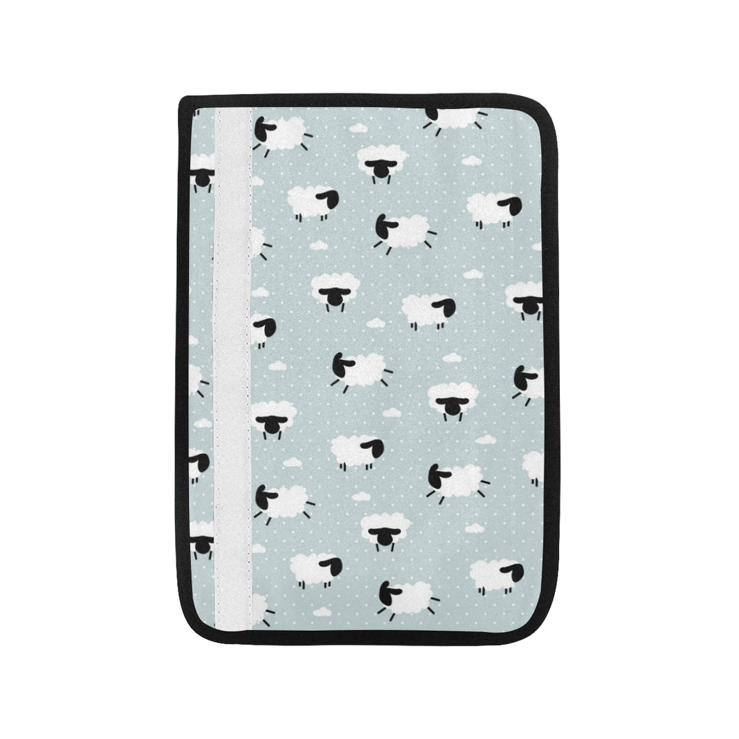 Sheep polka dot cloud pattern Car Seat Belt Cover