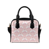 White swan and flower love pattern Shoulder Handbag