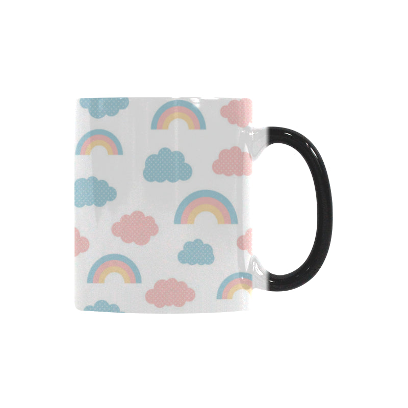 Cute rainbow clound pattern Morphing Mug Heat Changing Mug
