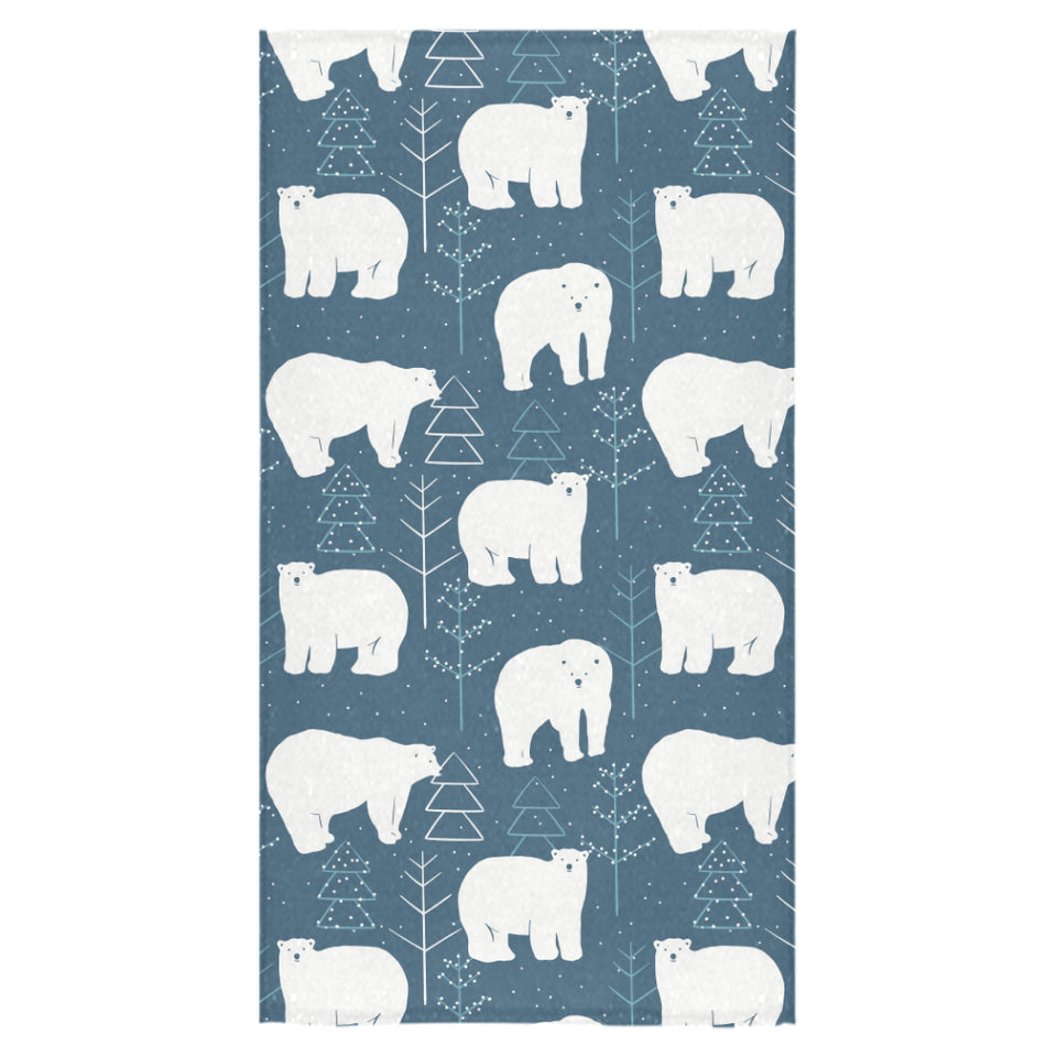 polar bear mother her child pattern Bath Towel