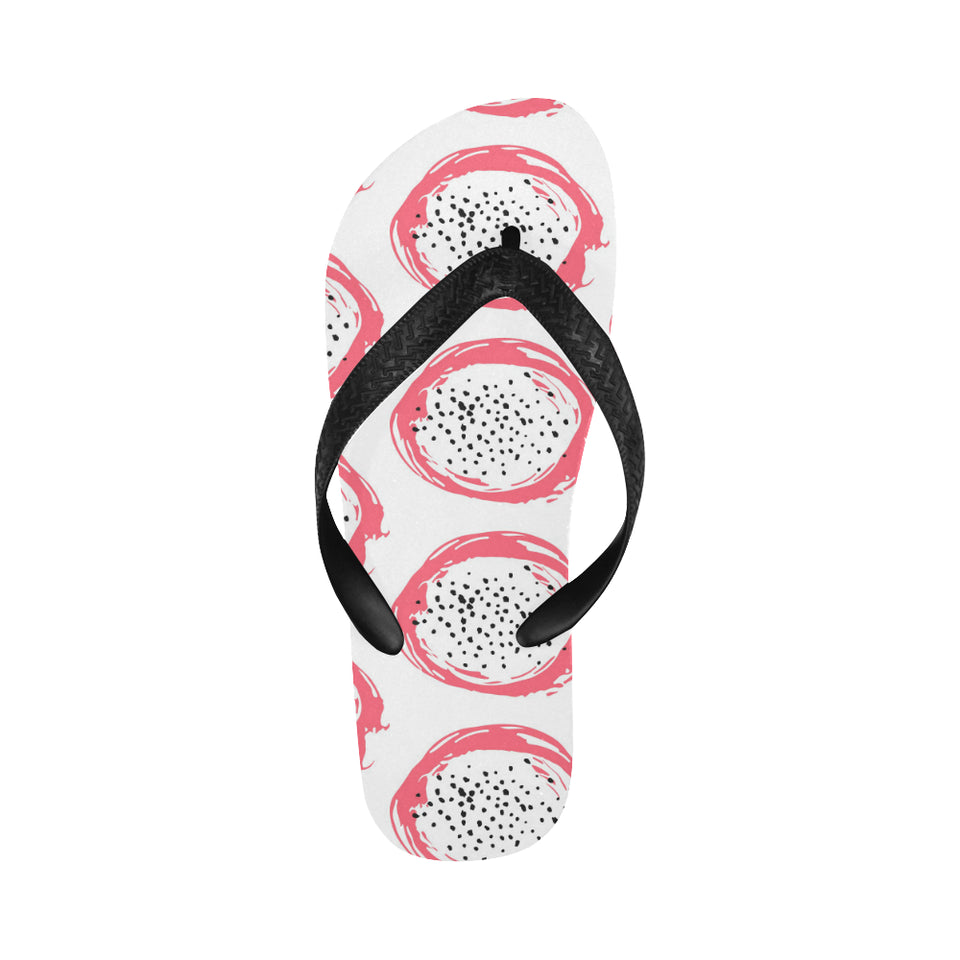 Hand drawn dragon fruit Unisex Flip Flops