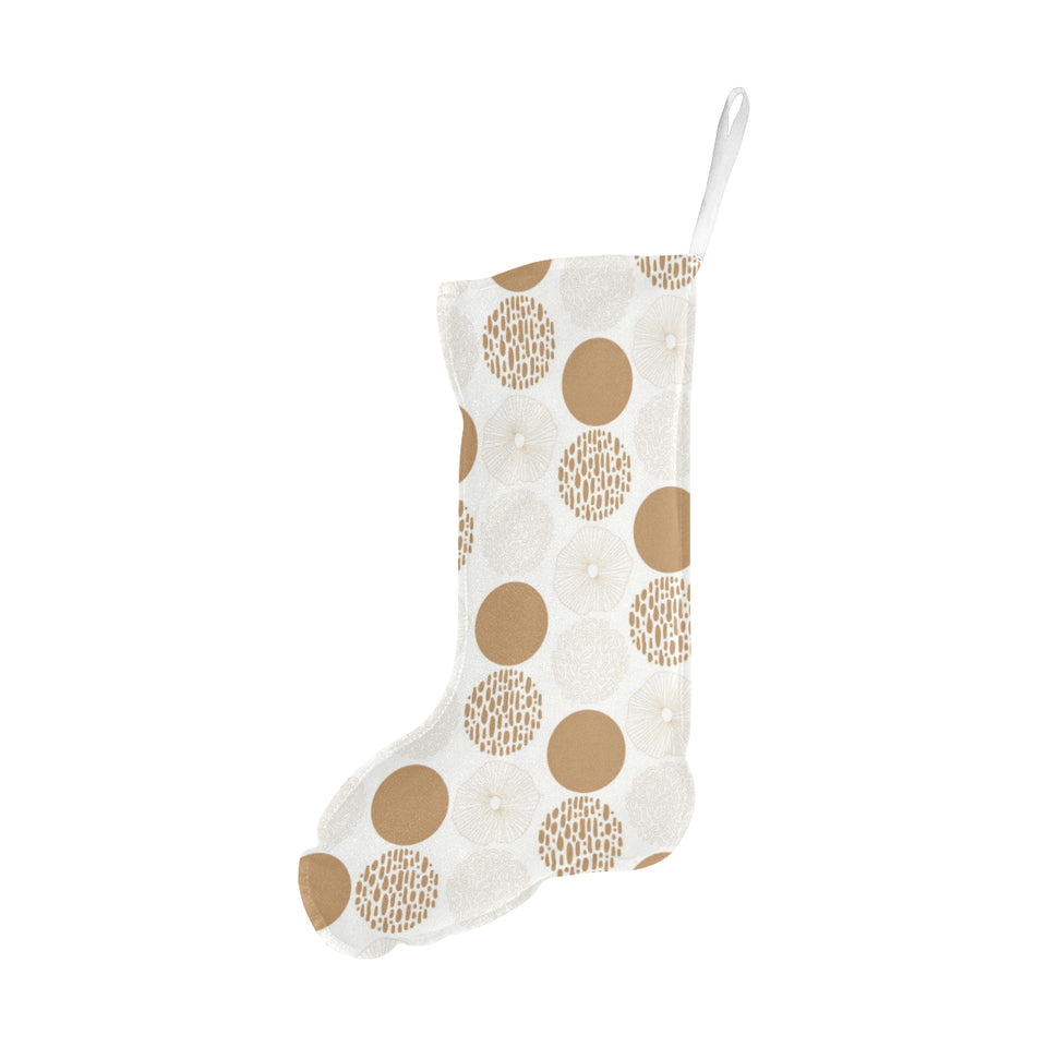 Gold Texture mushroom pattern Christmas Stocking