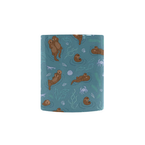 Sea otters pattern Morphing Mug Heat Changing Mug