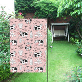 Cows milk product pink background House Flag Garden Flag