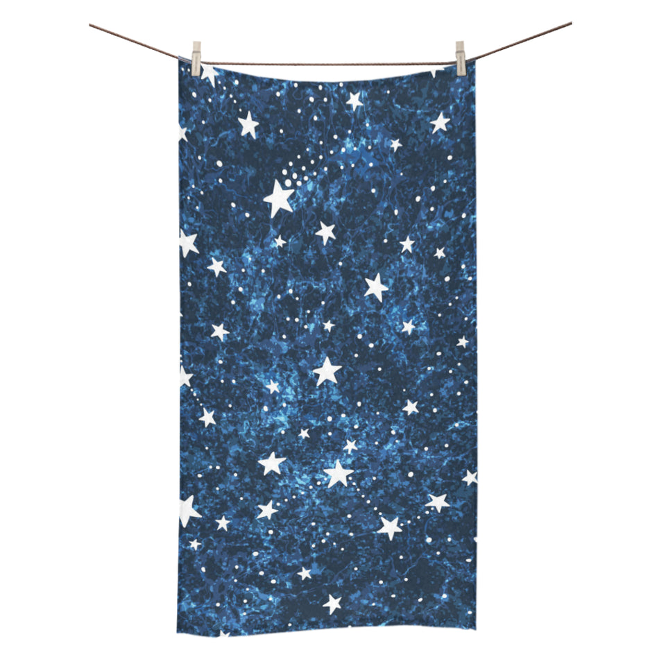 Night sky star pattern Bath Towel
