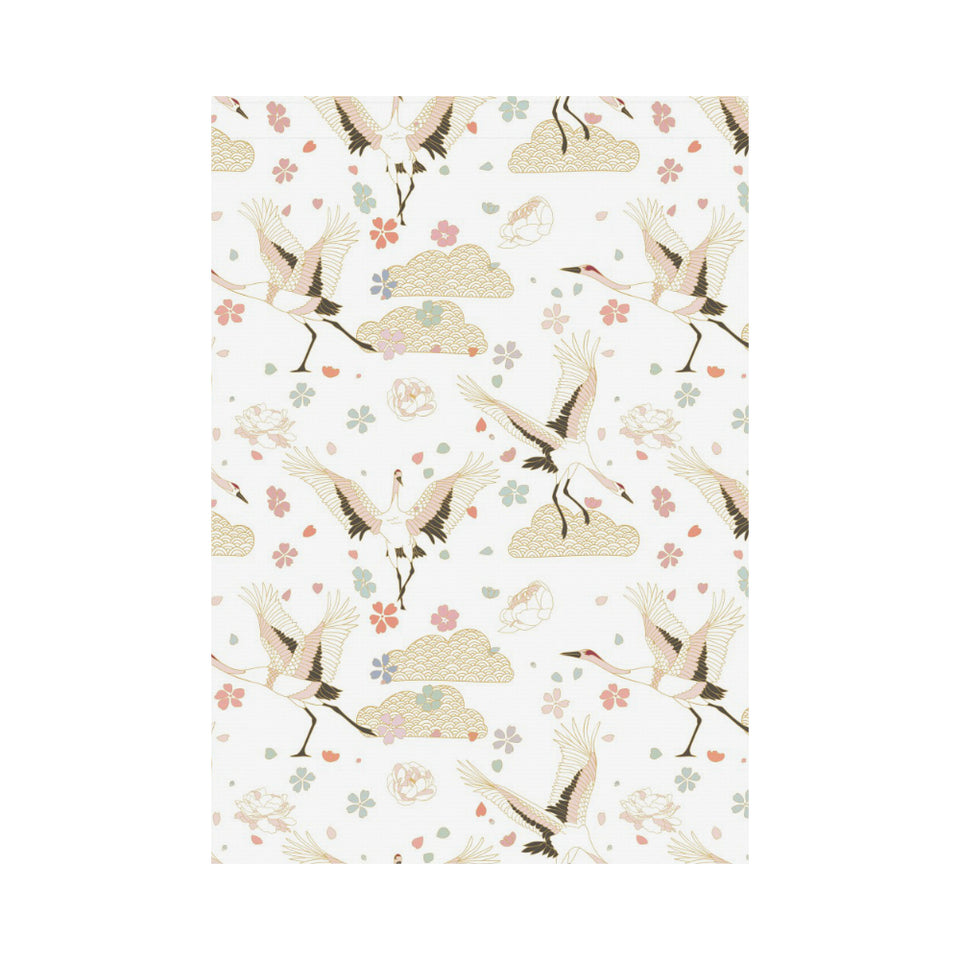 Beautiful Japanese cranes pattern House Flag Garden Flag