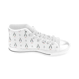 Penguin pattern Men's High Top Canvas Canvas Shoes White