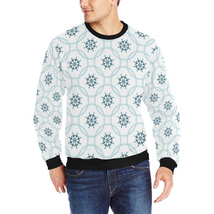 nautical steering wheel chain Men's Crew Neck Sweatshirt