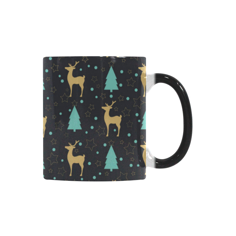 Deers star tree pattern Morphing Mug Heat Changing Mug